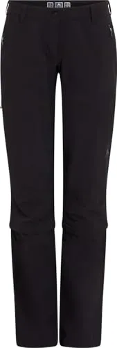 McKinley Mandorak II Zipphose Damen - Verstellbare Wanderhose in Black Night, Größe 42 - Wanderhose mit abzippbaren Beinen, aus 4-Wege-Stretchmaterial und Dry Plus-Funktion für optimalen Feuchtigkeitstransport; ideal für aktive Outdoor-Abenteuer.