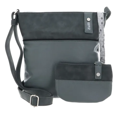 Zwei Damen Umhängetasche JANA J10 Crossbody Bag - Umhängetasche im Bicolor-Design aus hochwertigem Kunstleder mit 5 Litern Volumen und praktischem Kosmetikbeutel gratis. Vielseitig tragbar als Schulter- oder Crossbody Bag für jeden Anlass.