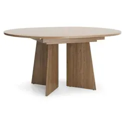 Runder Esstisch ELENA ausziehbar 120-160 cm Eiche Japandi Design - Moderner runder Esstisch ELENA (120-160 cm) – ideal für gesellige Abende und stilvolle Esszimmer. Mit hochwertigem Design und flexibler Erweiterung bietet er Platz für 6-8 Personen und sorgt für eine warme Atmosphäre.