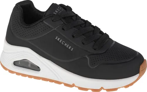 Skechers Uno Stand On Air 310024L-BLK - Halbschuhe für Mädchen mit flacher Sohle und atmungsaktivem Kunstleder, ideal für ganzjährigen Komfort und Stil.