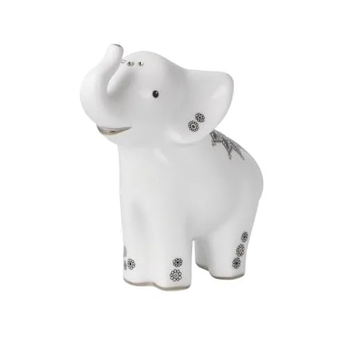 Goebel Elefantenfigur Kamili 11 cm - Elegante Sammlerfigur - Sammlerfiguren aus hochwertigem Porzellan, liebevoll gestaltet und mit Kristallsteinen verziert, für ein zeitloses Design in jedem Zuhause.