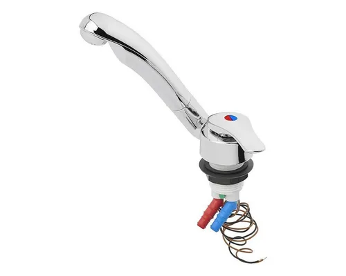 Moritz Elektrischer Wasserhahn 12 V Wasserhahn klappbar Warm- Kaltwasser Microschalter Chrom