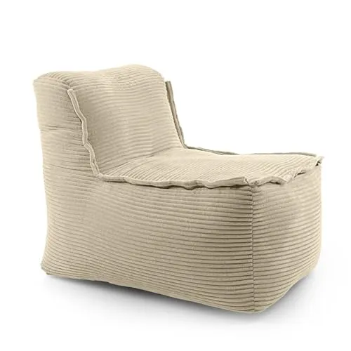 LUMALAND Modular Sitzsack Mitte Cord 200 L für individuelles Sofa - Gestalte dein eigenes Sofa mit dem modularen Sitzsack! Die 200L Füllung und weiche Cord-Oberfläche bieten höchsten Komfort. Waschbar und anpassbar – ideal für jedes Wohnzimmer oder Schlafzimmer.