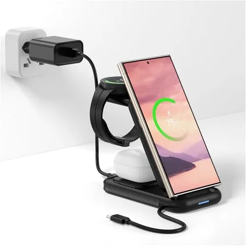 MMOBIEL Induktive Ladestation für Samsung – 4 in 1 Qi2 Ladegerät