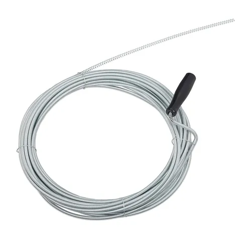 Rohrreinigungsspirale 4er Set - Effektive Abflussreinigung - Klempnerwerkzeuge: 4 Stück Handspiralen für mühelose Rohrreinigung, 1000 cm lang und aus robustem Eisen, ideal für verstopfte Abflüsse.