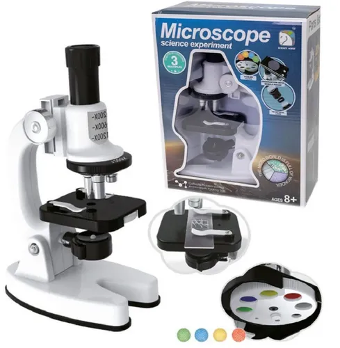 COIL Lehrmikroskop, Digitales Mikroskop, Wissenschaftliches Mikroskop Kindermikroskop (Smartphone-Halter, 200x,600x,1200x Objektiv, HD–optische Linse, LED)