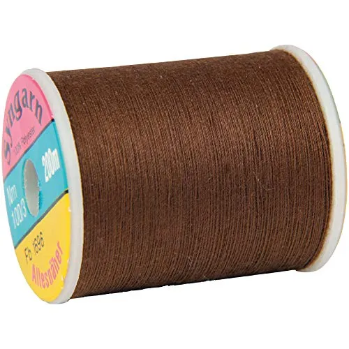 Syngarn - 10 Spulen mit je 200m (Braun) Stärke Nm 100/3 - Allesnäher, Das Garn aus 100% Polyester für alle Nähzwecke und Stoffarten