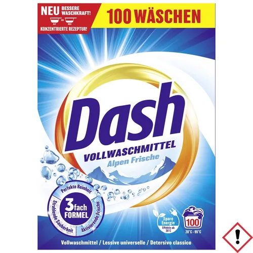 Dash Vollwaschmittel Alpen Frische, 100 WL