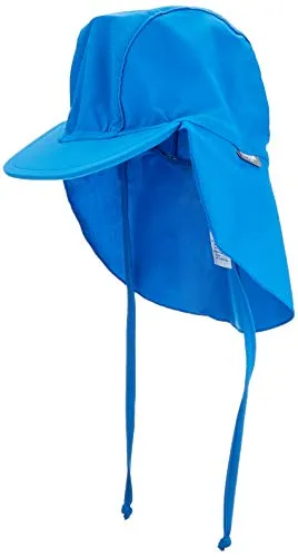 Sterntaler Schirmmütze Nacken Uni - Baby- und Kinder Mütze mit Nackenschutz und Bindeband - UV-Schutz 50+ Bademütze - Kopfbedeckung Schwimmbad und Strand - Unisex Bademode, leuchtblau, Größe 51