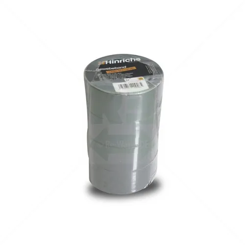 Hinrichs Klebeband 4 Rollen Panzerband silber 50 m x 50 mm - Klebstoffe, ideal zum Isolieren und Fixieren, inklusive praktischem Cuttermesser für müheloses Zuschneiden.