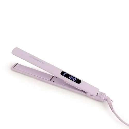 CREATE/CERAMIC STYLER SLIM/Keramikbeschichteter Haarglätter Violett/Digitales Glätteisen, 9 Temperaturen, 360° drehbares Kabel, Glätt- und Lockenfunktion, 45W