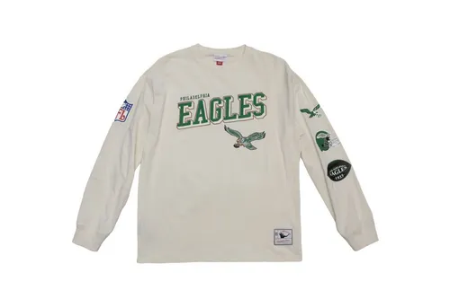 Mitchell & Ness NFL Dusted Collection Langarm T-Shirt - Philadelphia Eagles, XL - Original lizenziertes Langarm-T-Shirt aus strapazierfähigem Material für hohen Tragekomfort. Ideal für Sport und Freizeit, atmungsaktiv und flexibel. Perfekt kombinierbar für jeden Anlass.