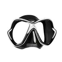 Mares Tauchmaske X-Vision - Schwarz Weiß - Taucherbrillen mit hydrodynamischem Design und 20% breiterem Sichtfeld für optimalen Komfort und Druckreduzierung beim Tauchen.