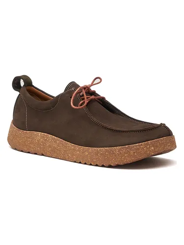 Comfortfusse Herren Leder-Schnürschuhe in Braun, Größe 43