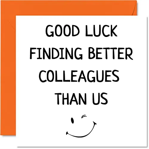 Sorry Your Leaving Good Luck New Job Karte 145 mm x 145 mm Grußkarten