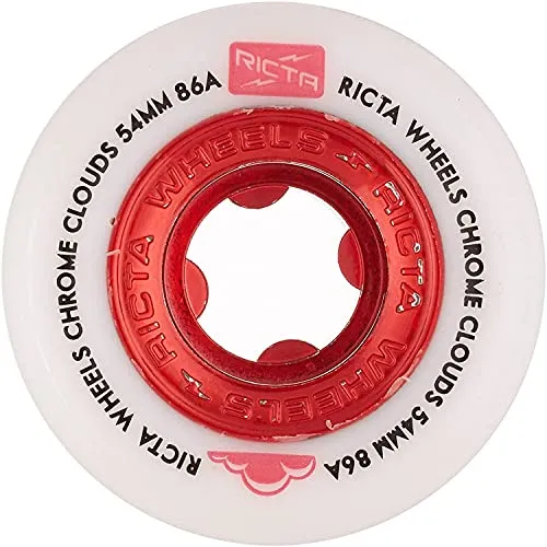 Ricta Skateboard-Räder, Chrom, Wolken, Rot, 86a, 54 mm von RICTA WHEEL DYNAMICS