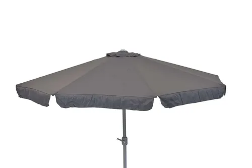 Merxx Marktschirm Ø 400 cm grau – UV-Schutz für Ihre Terrasse - Sonnenschirm mit 400 cm Durchmesser, ideal für Balkon, Terrasse oder Garten. Bietet UV 50 Schutz und lässt sich bequem mit einer Kurbel aufspannen.