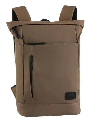 Cityrucksack RIEKER - Khaki, 28x43x14 cm - Rucksäcke: Vielseitiger Freizeit- und Businessrucksack mit breiten, verstellbaren Schulterriemen für optimalen Tragekomfort und praktische Reißverschluss-Vordertaschen.