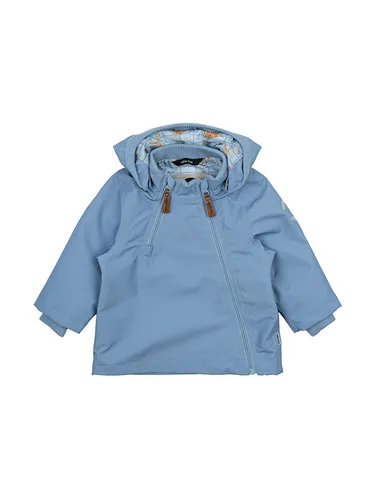mikk-line Softshelljacke Blau, Größe 98 für Babys - Funktionsjacke aus recyceltem Polyester, wasserdicht (8.000 mm) und atmungsaktiv (5.000 g/m²/24h) – ideal für aktive Babys bei jedem Wetter.