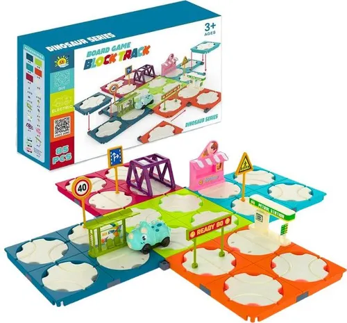 Straßenlabyrinth-Set, Routenbau, Fahrzeuge, Verkehrszeichen, Zubehör
