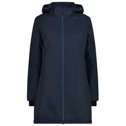 CMP Woman Coat Zip Hood black blue (N950) 46 - Funktionsjacke für Damen, ideal für Outdoor-Aktivitäten. Hohe Wasserdichtigkeit (WP 10.000) und Atmungsaktivität (MVP 4.000) mit verstellbarer Kapuze und isolierender Feel Warm Flat-Polsterung.