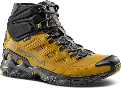 La Sportiva Ultra Raptor II Mid Leather GTX Savana/Alpine (46,5) - Wanderschuhe mit wasserdichter GORE-TEX-Membran, ideal für Fast Hiking und leichte Exkursionen. Das Nubuk-Leder sorgt für hohe Stabilität und Atmungsaktivität.