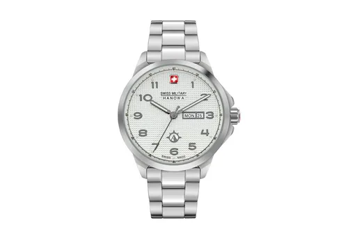 SWISS MILITARY HANOWA LYNX - Herrenarmbanduhr - Elegante Herrenuhr aus hochglanzpoliertem 316L Edelstahl mit Saphirglas, wasserdicht bis 10 ATM – ideal für Schwimmen und Schnorcheln.