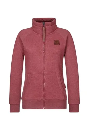 Naketano Damen Sweatjacke Monsterb - Dark Red Melange, Größe XXL - Stylische Damen-Sweatjacke mit Kapuze und klassischem Schnitt. Ideal für Alltag und Freizeit. Angenehmes Tragegefühl dank hochwertigem Materialmix. Pflegeleicht und vielseitig kombinierbar.
