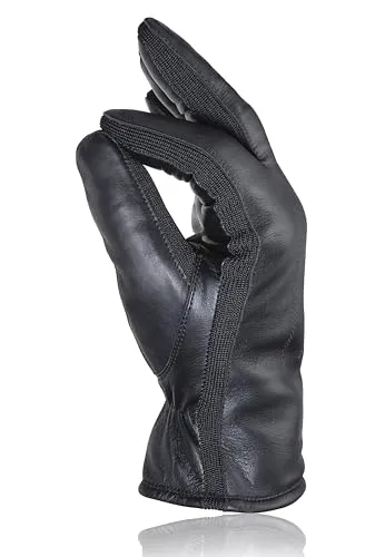 PEARLWOOD Herren Handschuh WILL aus Schafleder | Schwarz Größe L - Elegante Herrenhandschuhe aus hochwertigem Schafleder mit Fleece-Innenfutter für maximalen Komfort | Atmungsaktiv, wind- und wasserabweisend – ideal für kalte Wintertage.