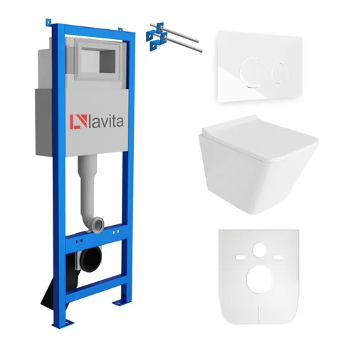 Lavita LAV 101 Vorwandelement für WC mit LAGO Tiefspül WC