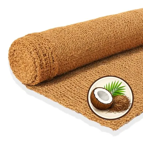 NOOR Kokos Böschungsmatte 1 m x 10 m – Biologisch abbaubare Erosionsschutzmatte für Garten und Hang - Effektiver Erosionsschutz für Böschungen und Hänge bis 30° Gefälle. Aus 100% Kokosfasern, einfach zu verlegen und umweltfreundlich.