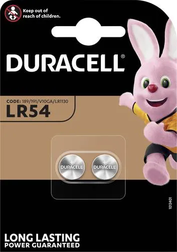 DURACELL 2 Knopfzellen LR54 1,5 V