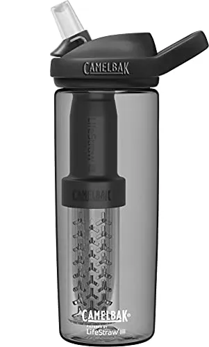 Camelbak Eddy+ Water Bottle mit Lifestraw-Filter - Wasserflasche mit integriertem Lifestraw-Filter für sauberes Trinkwasser, leicht und langlebig, ideal für unterwegs und Abenteuer.
