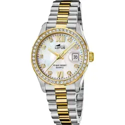 Lotus - 18978/1 - Damen Armbanduhr - Silber - Damenuhr aus Edelstahl mit mineralglas, wasserdicht bis 10 bar und elegantem Perlmutt-Ziffernblatt - perfekt für stilbewusste Frauen.