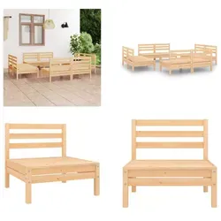 vidaXL 8-tlg. Garten Lounge Set aus massivem Kiefernholz