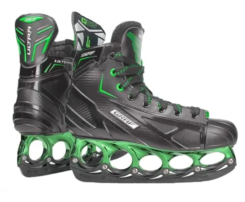 tblade Schlittschuhe Graf G875 Green Metallic Edition Freestyle Schlittschuh t-Blade Kufensystem (39)