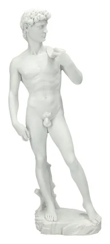 Figuren Shop GmbH Dekofigur David - Elegante Statue nach Michelangelo in Weiß - Diese kunstvolle Dekofigur von Michelangelo’s David bringt zeitlosen Stil in Ihr Zuhause. Hergestellt aus hochwertigem Kunststein, ideal für kreative Raumgestaltungen.