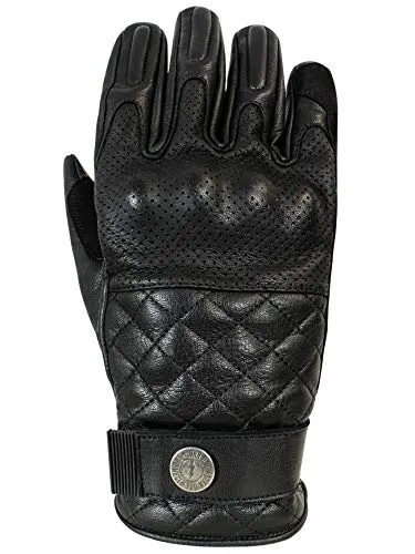 John Doe Tracker Motorrad Handschuhe XL - Vintage Leder schwarz - Motorradhandschuhe für Sommeraktivitäten, atmungsaktiv mit hartem Protektor und hoher Griffigkeit für sicheres Fahren.