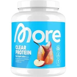 More Nutrition Clear Protein - Pure Apple Juice 600g - Sportnahrung mit fruchtigem Geschmack, enthält hochwertiges Whey Protein Isolat und ist eine hervorragende Alternative zu milchigen Shakes.