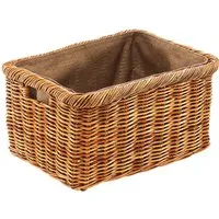 Kobolo Kaminholzkorb Rattan mit abnehmbarem Leinenstoff von Kobolo