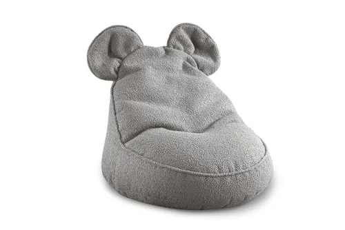 FAVRE Sitzsack KIDS - Kinder Sitzsack mit Ohren, Grau - Sitzsäcke für Kinder, gemütliches Design mit Ohren, ideal für Spiel- und Leseecken.
