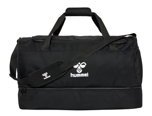 Hummel Sporttasche Core 2.0 - 75 Liter, Schwarz mit Schuhfach - Sporttaschen für aktive Menschen: Geräumige 75 Liter mit speziellem Schuhfach und stabilisierendem Boden für optimale Formbeständigkeit.