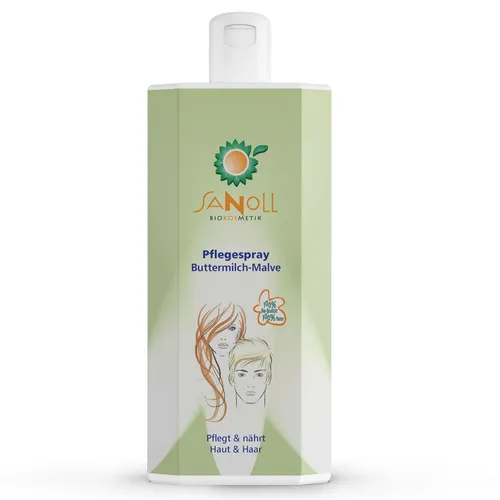 Pflegespray - Buttermilch Malve Nachfüller 1L - Haarkuren mit wertvollen Proteinen aus Buttermilch, die Haarlängen und Haut nähren. Für Glanz und leichte Kämmbarkeit. Ideal für die tägliche Anwendung nach dem Waschen.