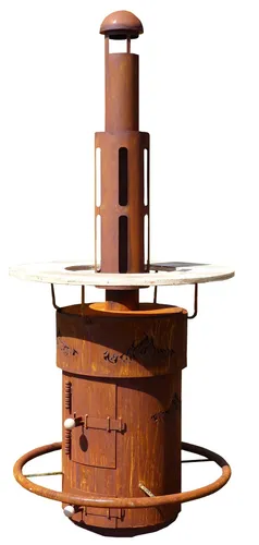 Badeko Stehtischofen in Edelrostoptik