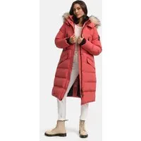 MARIKOO Damen Winterjacke B890 - warmer Parka mit abnehmbarer Kapuze - Funktionsjacken aus robustem, wasserabweisendem Material mit abnehmbarem Kunstfellkragen und Kapuze. Ideal für kühle Temperaturen und bietet optimale Passform für besten Tragekomfort.