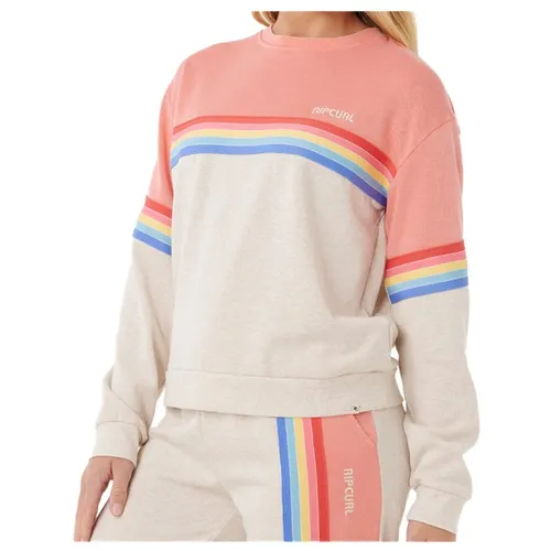 Rip Curl Damen High Tide Raglan Crew Sweatshirt Pullover - Sweatshirts & Kapuzenpullover für Damen, mit einzigartigem Vintage-Look durch Garment Burnout Wash und aus weichem, atmungsaktivem Baumwoll-Polyester-Fleece für ultimativen Komfort.