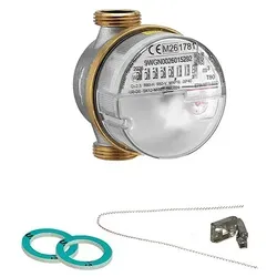 Wasserzähler kalt/warm 2,5 m³ mit Anschlussgewinde 3/4''