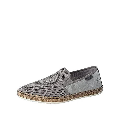 Rieker Herren Halbschuhe B5265 - Slipper & Mokassins für Herren mit atmungsaktivem Mesh-Einsatz für optimales Fußklima und weicher Innendecksohle für höchsten Komfort.