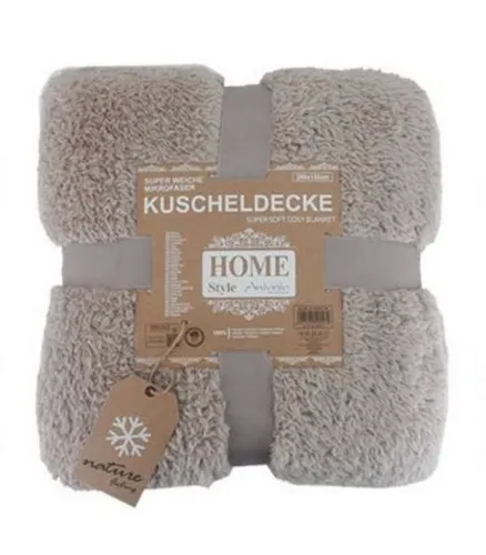 VewoTex Wohndecke Teddy Kuscheldecke 150 x 200 cm in braun von VewoTex