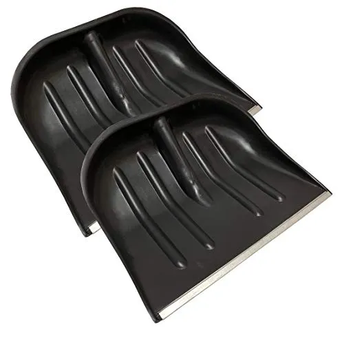 2x Schneeschieber Schneeschaufel Schwarz 45cmx35cm mit Schiebekante aus Aluprofil